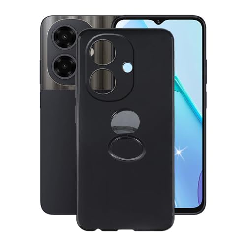 AQGGIIXY Hülle für Coolpad CP12 Neo (6.56") Hüllen + Handy Ring Halter Handyhülle Stoßkasten Schale Phone Case Black TPU Weich Silikon Cases von AQGGIIXY