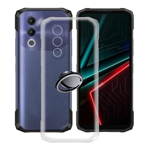 AQGGIIXY Hülle für Doogee Blade 20 (6.60") Hüllen + Handy Ring Halter Handyhülle Stoßkasten Schale Phone Case Transparente TPU Weich Silikon Cases - SH3 von AQGGIIXY