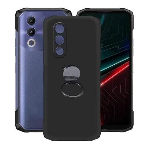 AQGGIIXY Hülle für Doogee Blade 20 Turbo (6.60") Hüllen + Handy Ring Halter Handyhülle Stoßkasten Schale Phone Case Black TPU Weich Silikon Cases von AQGGIIXY
