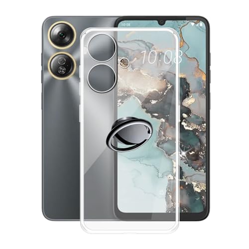 AQGGIIXY Hülle für HTC Wildfire E5 Plus (6.75") Hüllen + Handy Ring Halter Handyhülle Stoßkasten Schale Phone Case Transparente TPU Weich Silikon Cases - SH3 von AQGGIIXY