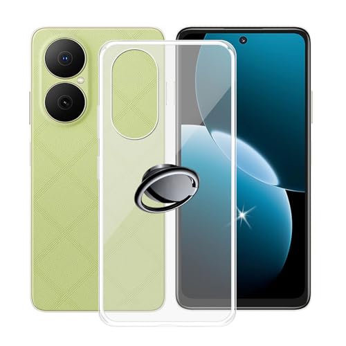 AQGGIIXY Hülle für Huawei Enjoy 80 (6.67") Hüllen + Handy Ring Halter Handyhülle Stoßkasten Schale Phone Case Transparente TPU Weich Silikon Cases - SH3 von AQGGIIXY