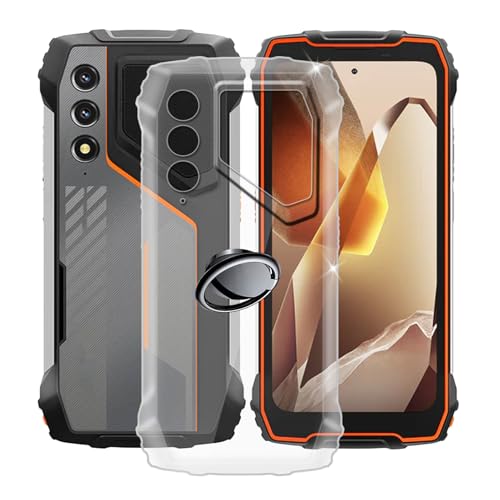 AQGGIIXY Hülle für Oscal Pilot 1 (6.67") Hüllen + Handy Ring Halter Handyhülle Stoßkasten Schale Phone Case Transparente TPU Weich Silikon Cases - SH3 von AQGGIIXY