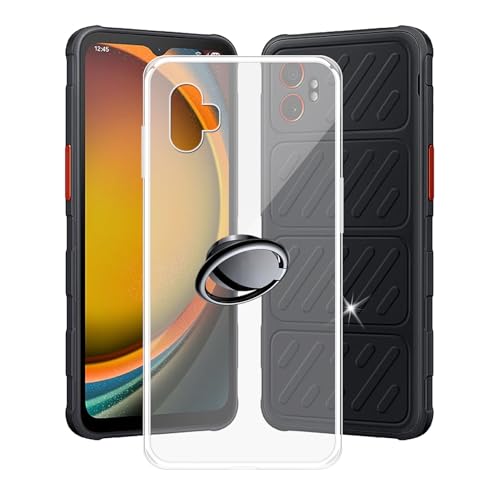 AQGGIIXY Hülle für Samsung Galaxy XCover7 Pro (6.6") Hüllen + Handy Ring Halter Handyhülle Stoßkasten Schale Phone Case Transparente TPU Weich Silikon Cases - SH3 von AQGGIIXY