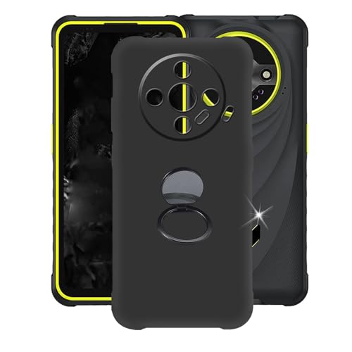 AQGGIIXY Hülle für Ulefone Armor X31 (6.56") Hüllen + Handy Ring Halter Handyhülle Stoßkasten Schale Phone Case Black TPU Weich Silikon Cases von AQGGIIXY