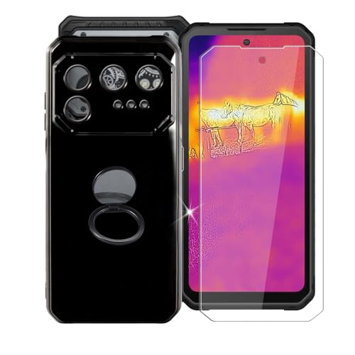AQGGIIXY für IIIF150 Raptor 5G (6.78") Handyhülle + Displayschutz(1 Sätze), Silikon Hülle rutschfeste Stoßkasten Schale Schutzhülle mit Handy Ring Handyhalter Fingerhalter 360° von AQGGIIXY