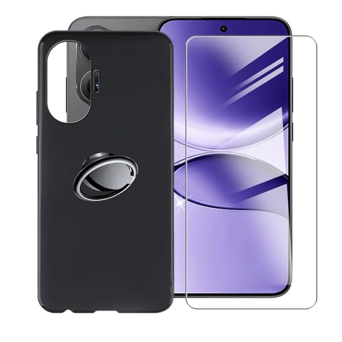 AQGGIIXY für Xiaomi Redmi Turbo 4 Pro (6.83") Handyhülle + Displayschutz(1 Sätze), Silikon Hülle rutschfeste Stoßkasten Schale Schutzhülle mit Handy Ring Handyhalter Fingerhalter 360° von AQGGIIXY