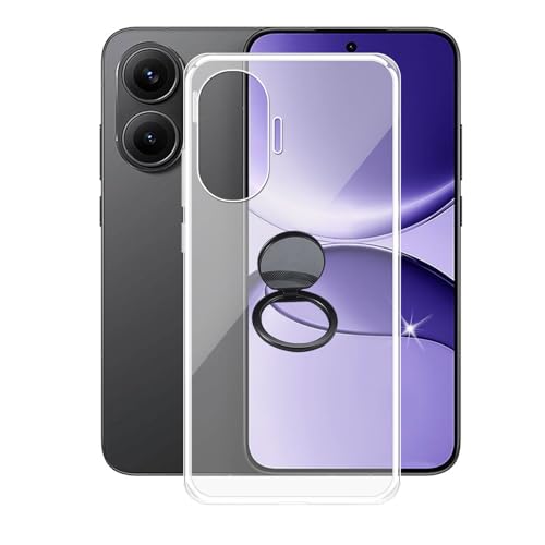 AQGGIIXY für Xiaomi Redmi Turbo 4 Pro Handyhülle, Stoßfeste Case Silikon Schutzhülle mit 360° Drehbar Handy-Ringhalter, Transparent Rückseite Hülle für Xiaomi Redmi Turbo 4 Pro (6.83") - SH10 von AQGGIIXY