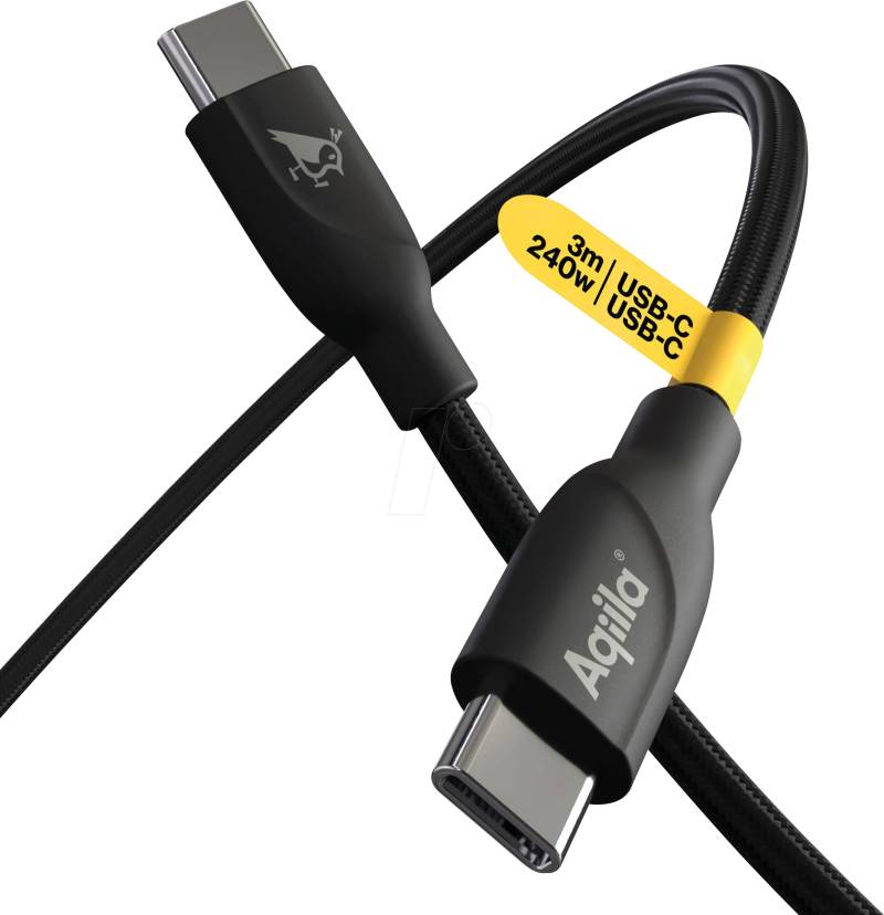 AQIILA B4BD881 - Lade-/ Sync- Kabel, USB C Stecker > C Stecker, 3 m von AQIILA