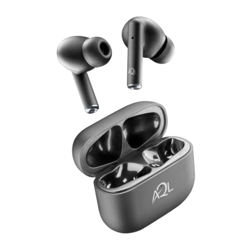 AQL Road | Bluetooth-Kopfhörer | Kabelloser Bluetooth 5.0-In-Ear-Kopfhörer mit 4-fachem Ladekoffer – 3-Stunden-Akku, 1,5-Stunden-Ladezeit – Soft Touch – Schwarz von AQL AUDIO QUALITY LAB