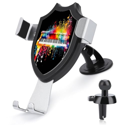 AQRJLPM Bunte Klaviertastatur-Musik-Handyhalterung fürs Auto, Freisprecheinrichtung für Armaturenbrett, Windschutzscheibe, Lüftungsschlitz, Metallhaken, Handy-Halterung für alle Smartphones und AQRJLPM Bunte Klaviertastatur-Musik-Handyhalterung fürs Auto, Freisprecheinrichtung für Armaturenbrett, Windschutzscheibe, Lüftungsschlitz, Metallhaken, Handy-Halterung für alle Smartphones und von AQRJLPM