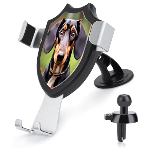 AQRJLPM Dachshund Weiner Handyhalterung für Haustiere, für Armaturenbrett, Windschutzscheibe, Metallhaken, Handy-Halterung für alle Smartphones und Automodelle AQRJLPM Dachshund Weiner Handyhalterung für Haustiere, für Armaturenbrett, Windschutzscheibe, Metallhaken, Handy-Halterung für alle Smartphones und Automodelle von AQRJLPM