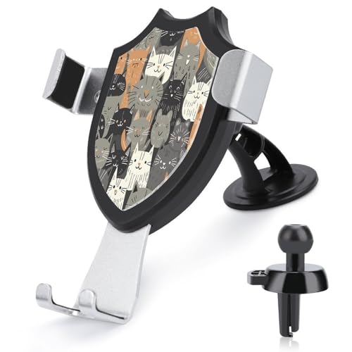 AQRJLPM Handgezeichneter Katzen-Handyhalter fürs Auto, Freisprecheinrichtung für Armaturenbrett, Windschutzscheibe, Lüftungsschlitz, Metallhaken, Handy-Halterung für alle Smartphones und Automodelle AQRJLPM Handgezeichneter Katzen-Handyhalter fürs Auto, Freisprecheinrichtung für Armaturenbrett, Windschutzscheibe, Lüftungsschlitz, Metallhaken, Handy-Halterung für alle Smartphones und Automodelle von AQRJLPM