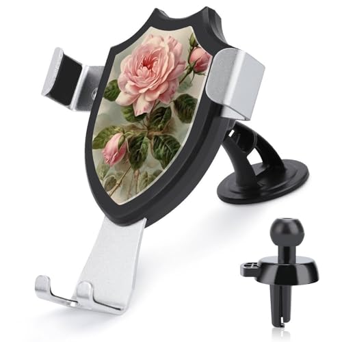 AQRJLPM Handy-Halterung im Vintage-Stil, schöne Rose, für Armaturenbrett, Windschutzscheibe, Lüftungsschlitz, Metallhaken, Handy-Halterung für alle Smartphones und Automodelle AQRJLPM Handy-Halterung im Vintage-Stil, schöne Rose, für Armaturenbrett, Windschutzscheibe, Lüftungsschlitz, Metallhaken, Handy-Halterung für alle Smartphones und Automodelle von AQRJLPM