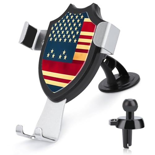 AQRJLPM Handyhalterung mit amerikanischer Flagge, Freisprecheinrichtung für Armaturenbrett, Windschutzscheibe, Metallhaken, Handy-Halterung für alle Smartphones und Automodelle AQRJLPM Handyhalterung mit amerikanischer Flagge, Freisprecheinrichtung für Armaturenbrett, Windschutzscheibe, Metallhaken, Handy-Halterung für alle Smartphones und Automodelle von AQRJLPM