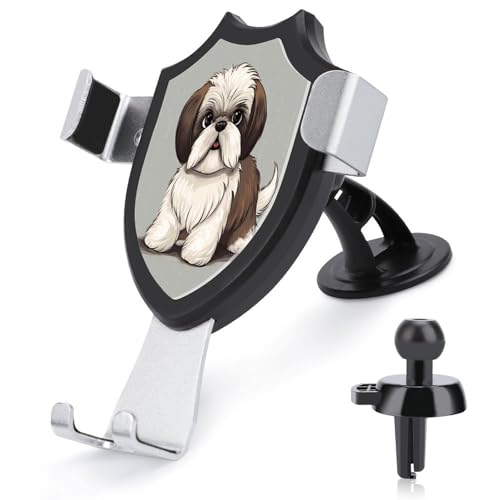 AQRJLPM Shih Tzu Hunde-Handyhalterung fürs Auto, Freisprecheinrichtung für Armaturenbrett, Windschutzscheibe, Lüftungsschlitz, Metallhaken, Handy-Halterung für alle Smartphones und Automodelle AQRJLPM Shih Tzu Hunde-Handyhalterung fürs Auto, Freisprecheinrichtung für Armaturenbrett, Windschutzscheibe, Lüftungsschlitz, Metallhaken, Handy-Halterung für alle Smartphones und Automodelle von AQRJLPM