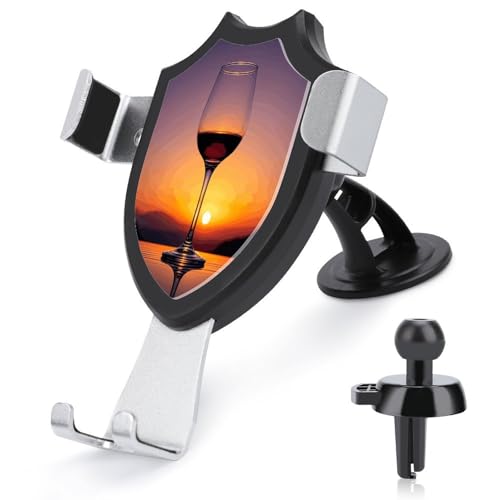AQRJLPM Sunset Weinglas-Handyhalterung fürs Auto, Freisprecheinrichtung für Armaturenbrett, Windschutzscheibe, Lüftungsschlitz, Metallhaken, Handy-Halterung für alle Smartphones und Automodelle AQRJLPM Sunset Weinglas-Handyhalterung fürs Auto, Freisprecheinrichtung für Armaturenbrett, Windschutzscheibe, Lüftungsschlitz, Metallhaken, Handy-Halterung für alle Smartphones und Automodelle von AQRJLPM