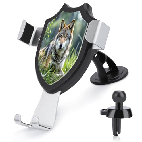 AQRJLPM Wolf On The Grass Handyhalterung fürs Auto, Freisprecheinrichtung für Armaturenbrett, Windschutzscheibe, Lüftungsschlitz, Metallhaken, Handy-Halterung für alle Smartphones und Automodelle AQRJLPM Wolf On The Grass Handyhalterung fürs Auto, Freisprecheinrichtung für Armaturenbrett, Windschutzscheibe, Lüftungsschlitz, Metallhaken, Handy-Halterung für alle Smartphones und Automodelle von AQRJLPM