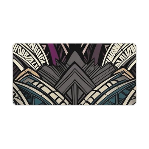 Art-Deco-Mauspad mit geometrischem Muster, groß, rutschfest, Schreibtischunterlage, große Computer- und Laptop-Matte, Laptop-Schutz, Schreibblöcke für Büro, Zuhause, 30,5 x 61 cm Art-Deco-Mauspad mit geometrischem Muster, groß, rutschfest, Schreibtischunterlage, große Computer- und Laptop-Matte, Laptop-Schutz, Schreibblöcke für Büro, Zuhause, 30,5 x 61 cm von AQRJLPM