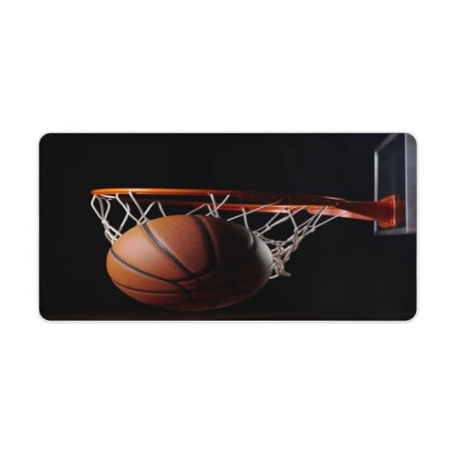 Basketball-Mauspad, groß, rutschfest, Schreibtischunterlage, große Computer- und Laptop-Matte, Laptop-Schutz, Schreibblöcke für Büro, Zuhause, 30,5 x 61 cm Basketball-Mauspad, groß, rutschfest, Schreibtischunterlage, große Computer- und Laptop-Matte, Laptop-Schutz, Schreibblöcke für Büro, Zuhause, 30,5 x 61 cm von AQRJLPM