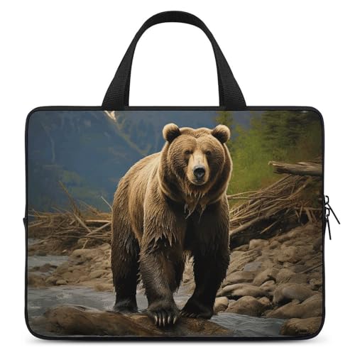 Brown Bear Laptoptasche, strapazierfähig, wasserabweisend, Notebook-Tasche für Computer oder Tablet Brown Bear Laptoptasche, strapazierfähig, wasserabweisend, Notebook-Tasche für Computer oder Tablet von AQRJLPM