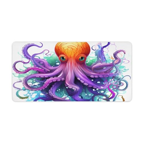 Bunte Oktopus-Mauspad, groß, rutschfest, für Büro, Schreibtisch, große Computer- und Laptop-Matte, Laptop-Schutz, Schreibblöcke für Büro, Zuhause, 30,5 x 61 cm Bunte Oktopus-Mauspad, groß, rutschfest, für Büro, Schreibtisch, große Computer- und Laptop-Matte, Laptop-Schutz, Schreibblöcke für Büro, Zuhause, 30,5 x 61 cm von AQRJLPM