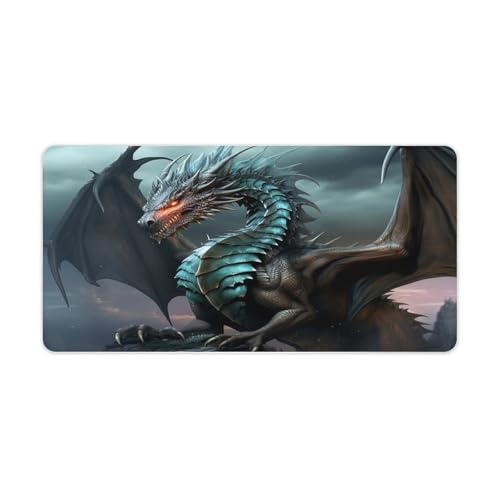 Cooles Drachen-Mauspad, groß, rutschfest, Schreibtischunterlage, große Computer- und Laptop-Matte, Laptop-Schutz, Schreibblöcke für Büro, Zuhause, 30,5 x 61 cm Cooles Drachen-Mauspad, groß, rutschfest, Schreibtischunterlage, große Computer- und Laptop-Matte, Laptop-Schutz, Schreibblöcke für Büro, Zuhause, 30,5 x 61 cm von AQRJLPM
