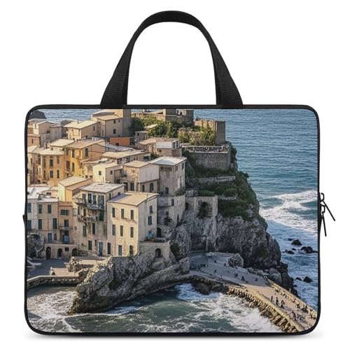 Fishing Village Laptoptasche, strapazierfähig, wasserabweisend, Notebook-Tasche für Computer oder Tablet Fishing Village Laptoptasche, strapazierfähig, wasserabweisend, Notebook-Tasche für Computer oder Tablet von AQRJLPM
