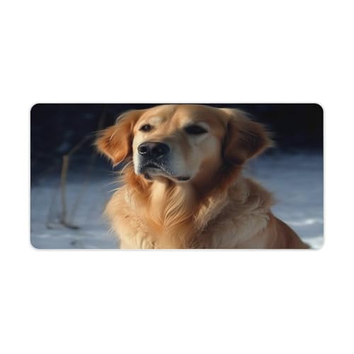 Golden Retriever Mauspad, groß, rutschfest, Schreibtischunterlage, große Computer- und Laptop-Matte, Laptop-Schutz, Schreibblöcke für Büro, Zuhause, 30,5 x 61 cm Golden Retriever Mauspad, groß, rutschfest, Schreibtischunterlage, große Computer- und Laptop-Matte, Laptop-Schutz, Schreibblöcke für Büro, Zuhause, 30,5 x 61 cm von AQRJLPM