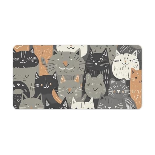 Handgezeichnetes Katzen-Mauspad, groß, rutschfest, für Büro, Schreibtisch, große Computer- und Laptop-Matte, Laptop-Schutz, Schreibblöcke für Büro, Zuhause, 30,5 x 61 cm Handgezeichnetes Katzen-Mauspad, groß, rutschfest, für Büro, Schreibtisch, große Computer- und Laptop-Matte, Laptop-Schutz, Schreibblöcke für Büro, Zuhause, 30,5 x 61 cm von AQRJLPM