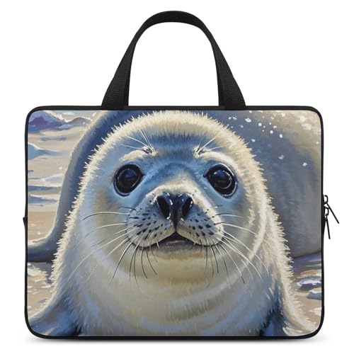 Harp Seal Painting Laptoptasche, langlebig, Laptophülle, wasserabweisend, Notebook-Tasche für Computer oder Tablet Harp Seal Painting Laptoptasche, langlebig, Laptophülle, wasserabweisend, Notebook-Tasche für Computer oder Tablet von AQRJLPM