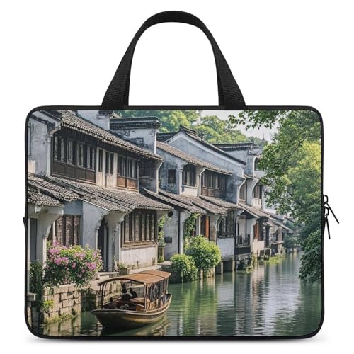 Jiangnan Water Towns Laptoptasche, strapazierfähig, wasserabweisend, Notebook-Tasche für Computer oder Tablet Jiangnan Water Towns Laptoptasche, strapazierfähig, wasserabweisend, Notebook-Tasche für Computer oder Tablet von AQRJLPM