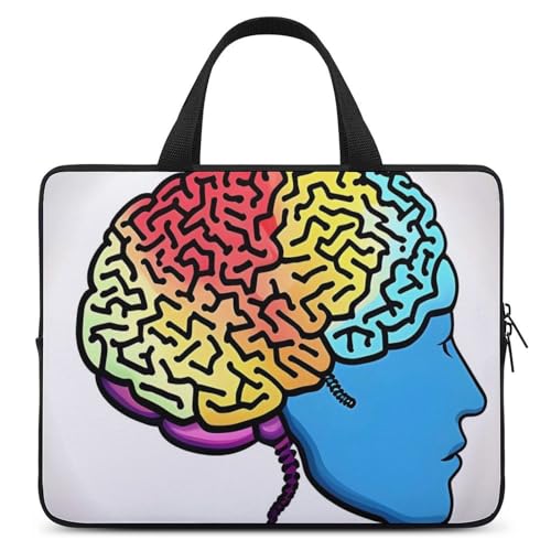 Laptoptasche für linke und rechte Gehirnhälfte, strapazierfähig, wasserabweisend, Notebook-Tasche für Computer oder Tablet Laptoptasche für linke und rechte Gehirnhälfte, strapazierfähig, wasserabweisend, Notebook-Tasche für Computer oder Tablet von AQRJLPM
