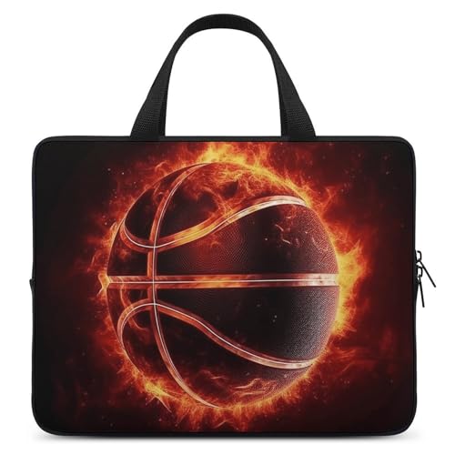 Laptoptasche mit Basketball im Feuer, strapazierfähig, wasserabweisend, Notebook-Tasche für Computer oder Tablet Laptoptasche mit Basketball im Feuer, strapazierfähig, wasserabweisend, Notebook-Tasche für Computer oder Tablet von AQRJLPM