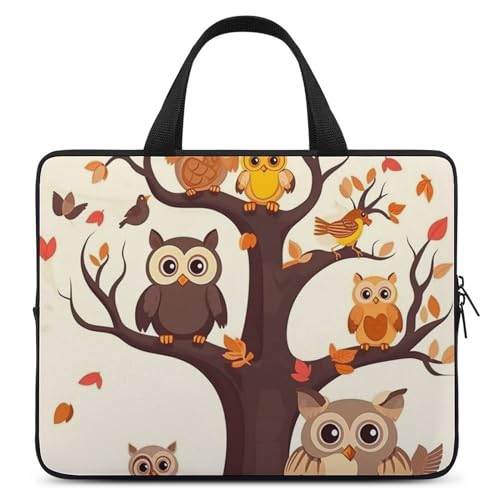 Laptoptasche mit Cartoon-Eule auf Baum, strapazierfähig, wasserabweisend, Notebook-Tasche für Computer oder Tablet Laptoptasche mit Cartoon-Eule auf Baum, strapazierfähig, wasserabweisend, Notebook-Tasche für Computer oder Tablet von AQRJLPM