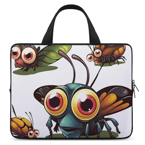 Laptoptasche mit Cartoon-Insekten, langlebig, wasserabweisend, Notebook-Tasche für Computer oder Tablet Laptoptasche mit Cartoon-Insekten, langlebig, wasserabweisend, Notebook-Tasche für Computer oder Tablet von AQRJLPM