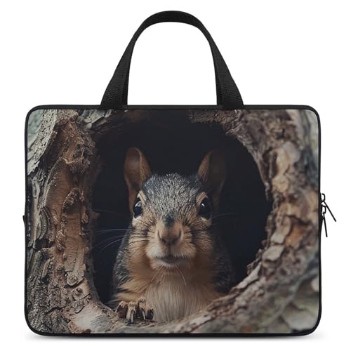 Laptoptasche mit Eichhörnchen im Baumloch, strapazierfähig, wasserabweisend, Notebook-Tasche für Computer oder Tablet Laptoptasche mit Eichhörnchen im Baumloch, strapazierfähig, wasserabweisend, Notebook-Tasche für Computer oder Tablet von AQRJLPM
