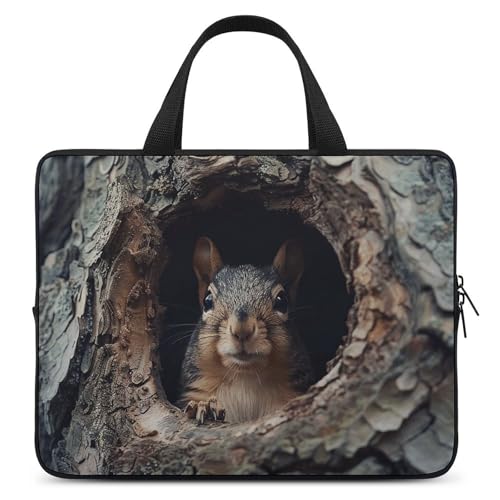 Laptoptasche mit Eichhörnchen im Baumloch, strapazierfähig, wasserabweisend, Notebook-Tasche für Computer oder Tablet Laptoptasche mit Eichhörnchen im Baumloch, strapazierfähig, wasserabweisend, Notebook-Tasche für Computer oder Tablet von AQRJLPM