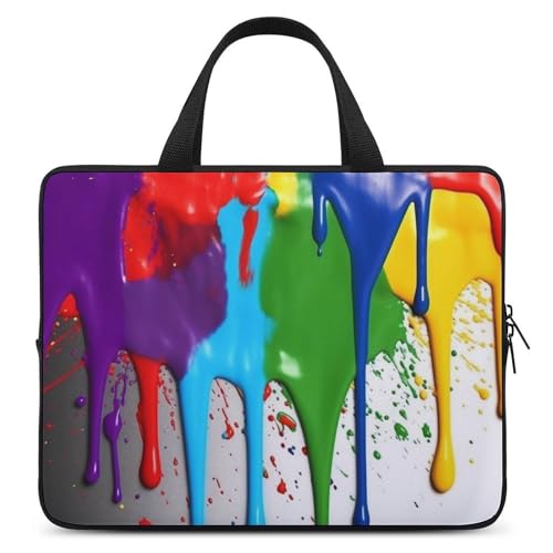 Laptoptasche mit Farbspritzer-Hintergrund, langlebig, wasserabweisend, Notebook-Tasche für Computer oder Tablet Laptoptasche mit Farbspritzer-Hintergrund, langlebig, wasserabweisend, Notebook-Tasche für Computer oder Tablet von AQRJLPM