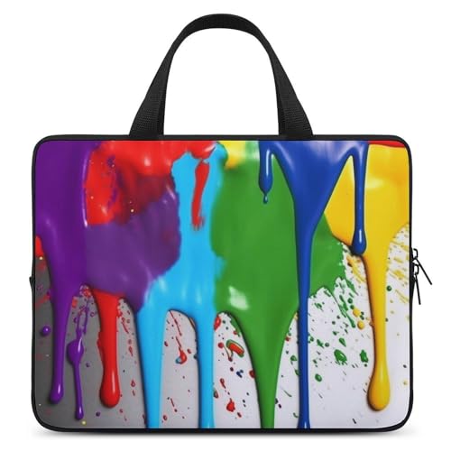 Laptoptasche mit Farbspritzer-Hintergrund, langlebig, wasserabweisend, Notebook-Tasche für Computer oder Tablet Laptoptasche mit Farbspritzer-Hintergrund, langlebig, wasserabweisend, Notebook-Tasche für Computer oder Tablet von AQRJLPM