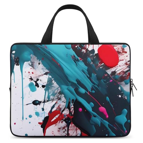 Laptoptasche mit abstrakten Farbspritzern, strapazierfähig, wasserabweisend, Notebook-Tasche für Computer oder Tablet Laptoptasche mit abstrakten Farbspritzern, strapazierfähig, wasserabweisend, Notebook-Tasche für Computer oder Tablet von AQRJLPM