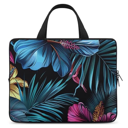 Laptoptasche mit tropischem Blumenmuster, strapazierfähig, wasserabweisend, Notebook-Tasche für Computer oder Tablet Laptoptasche mit tropischem Blumenmuster, strapazierfähig, wasserabweisend, Notebook-Tasche für Computer oder Tablet von AQRJLPM