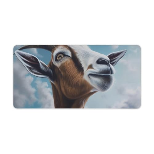 Mauspad, Motiv: blaue Ziege, rutschfest, groß, Computer- und Laptop-Matte, Laptop-Schutz, Schreibblöcke für Büro, Zuhause, 30,5 x 61 cm Mauspad, Motiv: blaue Ziege, rutschfest, groß, Computer- und Laptop-Matte, Laptop-Schutz, Schreibblöcke für Büro, Zuhause, 30,5 x 61 cm von AQRJLPM