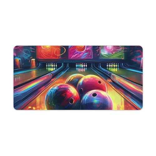Mauspad mit Bowlingkugeln, groß, rutschfest, Schreibtischunterlage, große Computer- und Laptop-Matte, Laptop-Schutz, Schreibblöcke für Büro, Zuhause, 30,5 x 61 cm Mauspad mit Bowlingkugeln, groß, rutschfest, Schreibtischunterlage, große Computer- und Laptop-Matte, Laptop-Schutz, Schreibblöcke für Büro, Zuhause, 30,5 x 61 cm von AQRJLPM