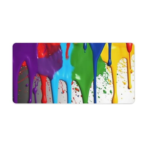Mauspad mit Farbspritzer, groß, rutschfest, für Büro, Schreibtisch, große Computer- und Laptop-Matte, Laptop-Schutz, Schreibblöcke für Büro, Zuhause, 30,5 x 61 cm Mauspad mit Farbspritzer, groß, rutschfest, für Büro, Schreibtisch, große Computer- und Laptop-Matte, Laptop-Schutz, Schreibblöcke für Büro, Zuhause, 30,5 x 61 cm von AQRJLPM