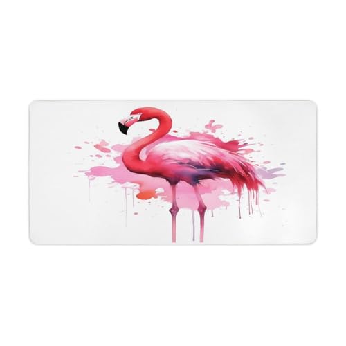 Mauspad mit Flamingo-Aquarell-Motiv, groß, rutschfest, Schreibtischunterlage, große Computer- und Laptop-Matte, Laptop-Schutz, Schreibblöcke für Büro, Zuhause, 30,5 x 61 cm Mauspad mit Flamingo-Aquarell-Motiv, groß, rutschfest, Schreibtischunterlage, große Computer- und Laptop-Matte, Laptop-Schutz, Schreibblöcke für Büro, Zuhause, 30,5 x 61 cm von AQRJLPM