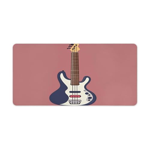 Mauspad mit Gitarre, Bass, Musik, Musikinstrumente, groß, rutschfest, Schreibtischunterlage, große Computer- und Laptop-Matte, Laptop-Schutz, Schreibblöcke für Büro, Zuhause, 30,5 x 61 cm Mauspad mit Gitarre, Bass, Musik, Musikinstrumente, groß, rutschfest, Schreibtischunterlage, große Computer- und Laptop-Matte, Laptop-Schutz, Schreibblöcke für Büro, Zuhause, 30,5 x 61 cm von AQRJLPM