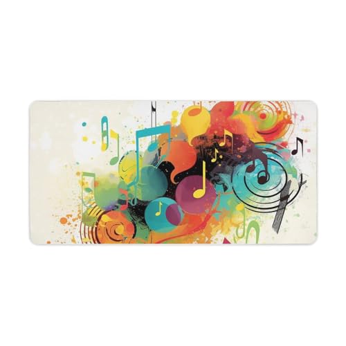 Mauspad mit abstraktem Musik-Thema, groß, rutschfest, Schreibtischunterlage, große Computer- und Laptop-Matte, Laptop-Schutz, Schreibblöcke für Büro, Zuhause, 30,5 x 61 cm Mauspad mit abstraktem Musik-Thema, groß, rutschfest, Schreibtischunterlage, große Computer- und Laptop-Matte, Laptop-Schutz, Schreibblöcke für Büro, Zuhause, 30,5 x 61 cm von AQRJLPM