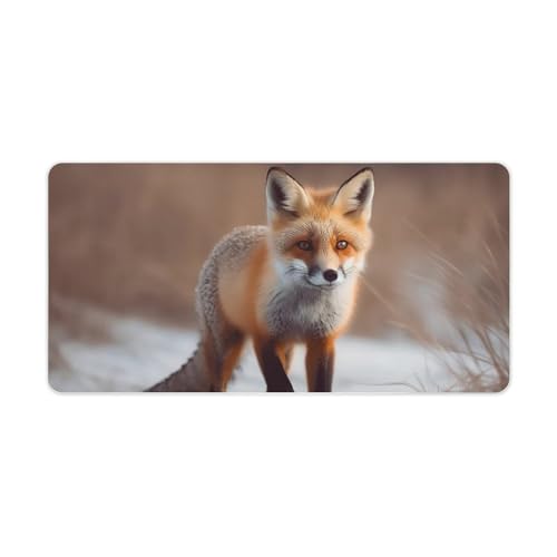 Mauspad mit niedlichem Fuchs, groß, rutschfest, für Büro, Schreibtisch, große Computer- und Laptop-Matte, Laptop-Schutz, Schreibblöcke für Büro, Zuhause, 30,5 x 61 cm Mauspad mit niedlichem Fuchs, groß, rutschfest, für Büro, Schreibtisch, große Computer- und Laptop-Matte, Laptop-Schutz, Schreibblöcke für Büro, Zuhause, 30,5 x 61 cm von AQRJLPM