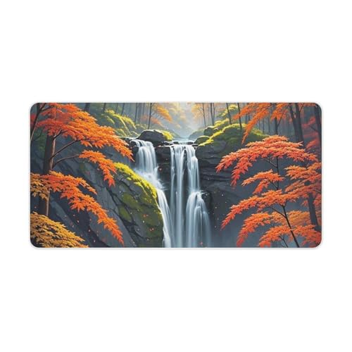 Mauspad mit roten tropischen Bäumen, groß, rutschfest, Schreibtischunterlage, große Computer- und Laptop-Matte, Laptop-Schutz, Schreibblöcke für Büro, Zuhause, 30,5 x 61 cm Mauspad mit roten tropischen Bäumen, groß, rutschfest, Schreibtischunterlage, große Computer- und Laptop-Matte, Laptop-Schutz, Schreibblöcke für Büro, Zuhause, 30,5 x 61 cm von AQRJLPM