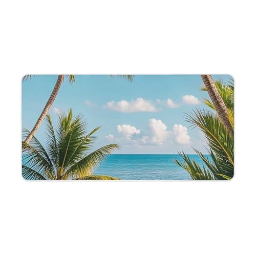 Mauspad mit tropischen Palmen, rutschfest, groß, Computer- und Laptop-Matte, Laptop-Schutz, Schreibblöcke für Büro, Zuhause, 30,5 x 61 cm Mauspad mit tropischen Palmen, rutschfest, groß, Computer- und Laptop-Matte, Laptop-Schutz, Schreibblöcke für Büro, Zuhause, 30,5 x 61 cm von AQRJLPM